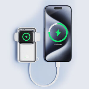 AJ10 3-in-1 power bank with built-in Type-C and Lightning cable