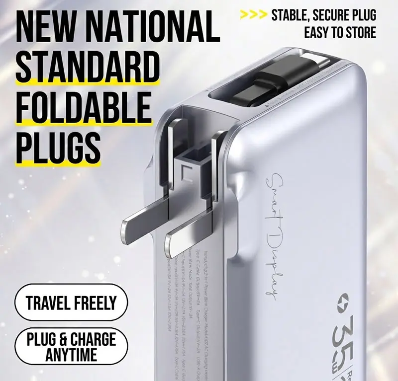 AJ02 foldable AC plug product view