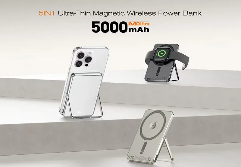 AJ03 wireless power bank dimensions and exterior