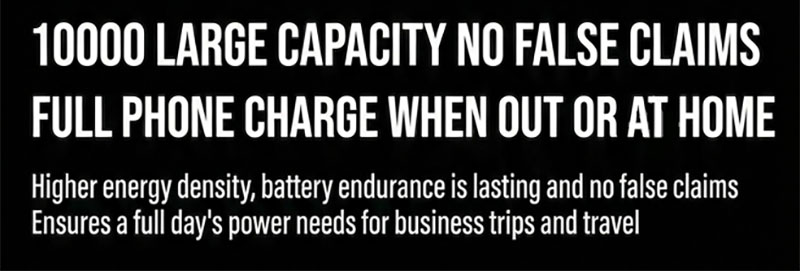 AJ07 10000mAh capacity marketing graphic