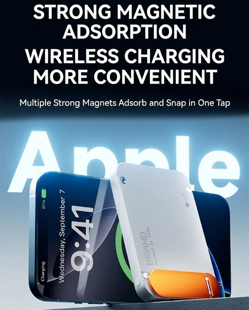 AJ01B magnetic power bank 10000mAh with rotating stand product detail 01