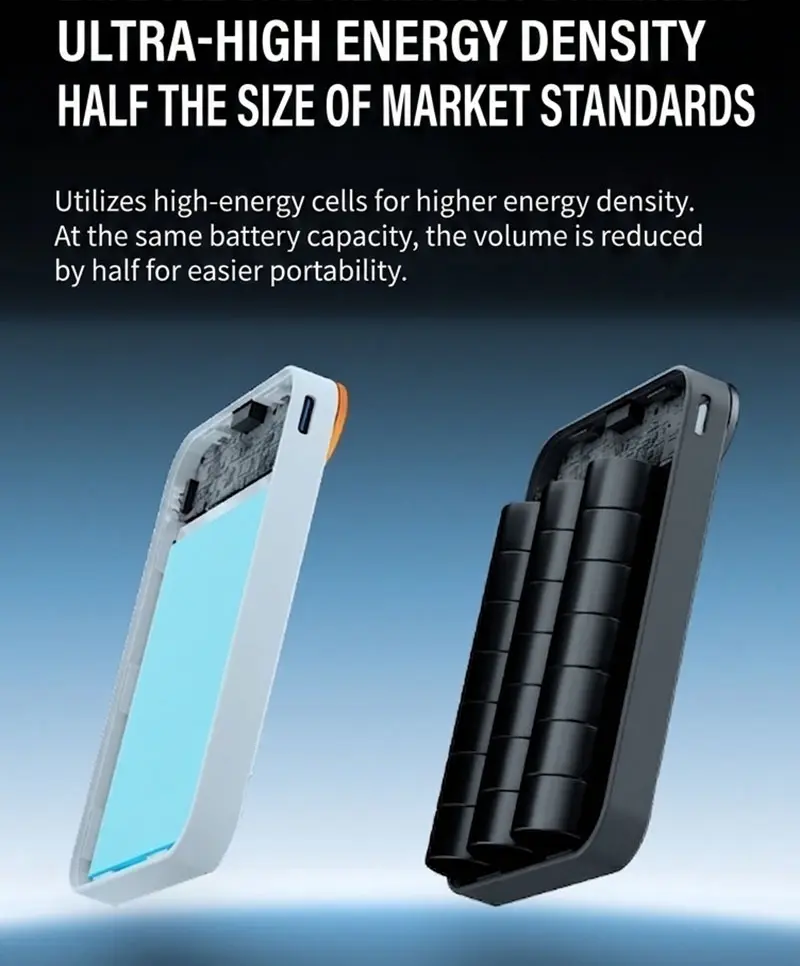 AJ01B magnetic power bank 10000mAh with rotating stand product detail 10
