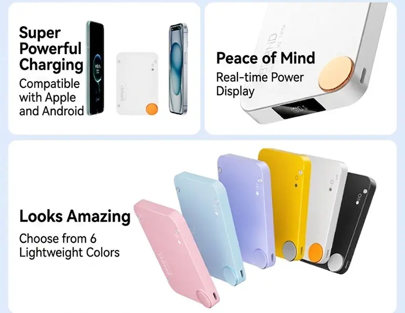 AJ01 magnetic wireless power bank 10000mAh product detail 03