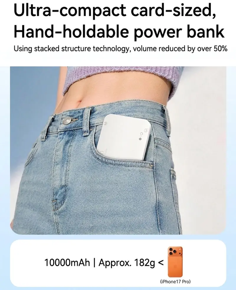AJ01 magnetic wireless power bank 10000mAh product detail 04
