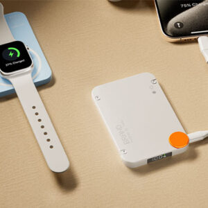 AJ01 magnetic power bank 15W wireless with rotation stand