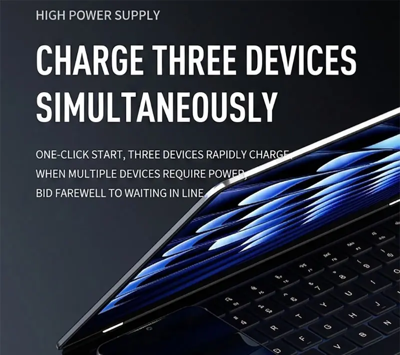 AJ25 simultaneous three-device charging graphic