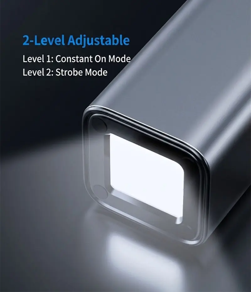 AJ25 two-mode LED light close-up