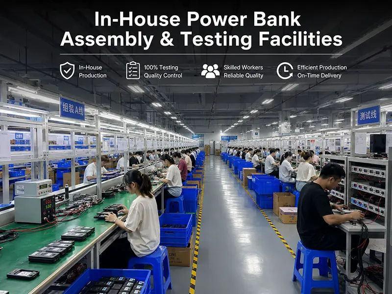 YULIDA power bank assembly and testing facilities