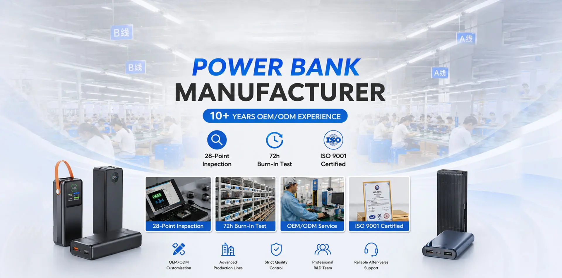 YULIDA power bank OEM factory overview