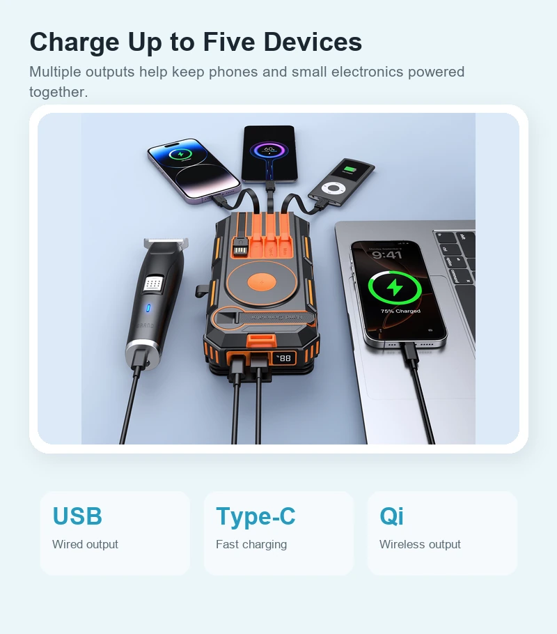 916 solar power bank outdoor charging features