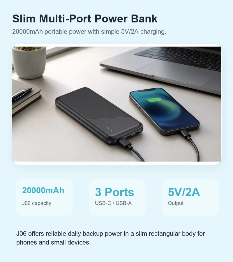 J06 Power Bank product details
