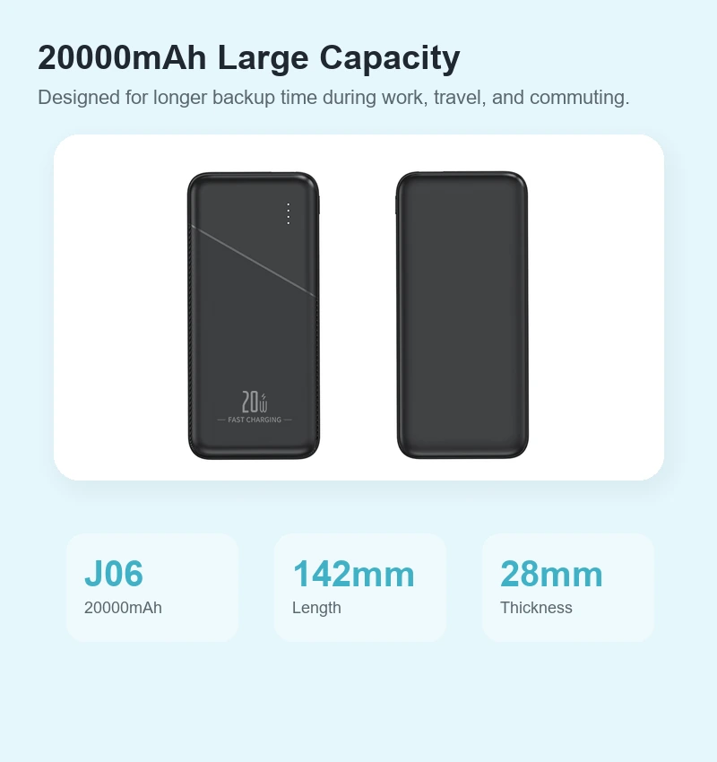 J06 Power Bank product details