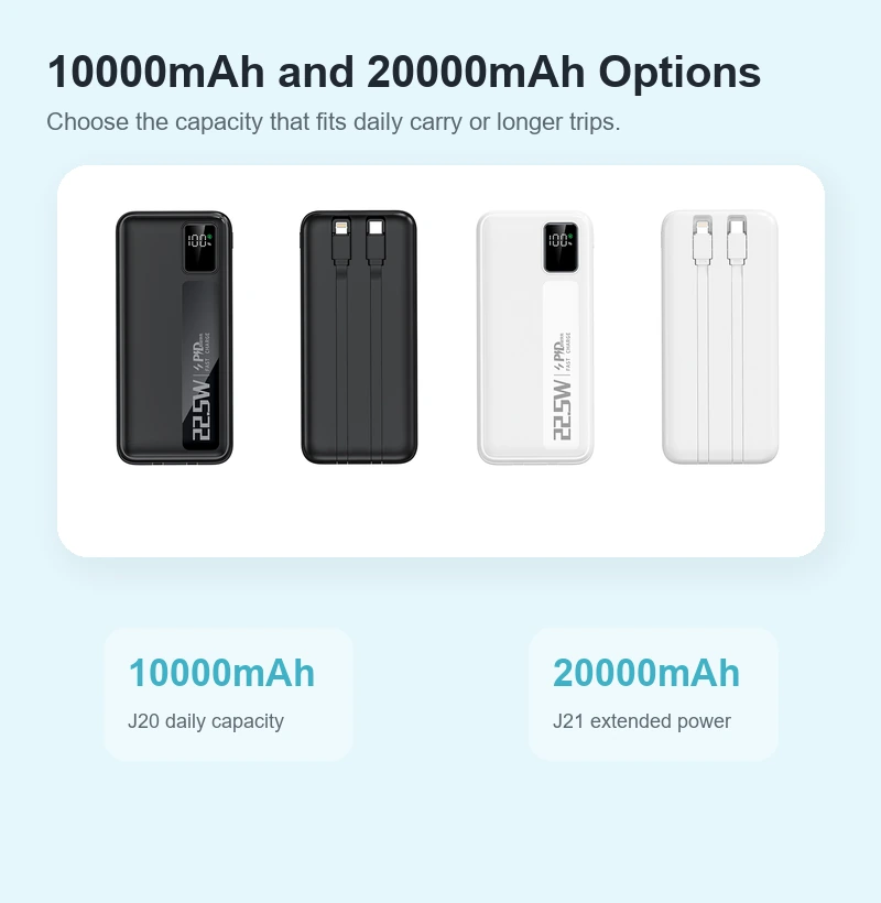 J20 Type-C and USB-A interfaces