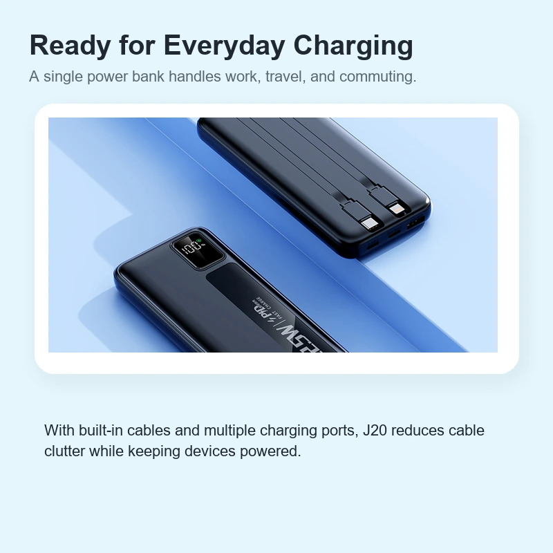 J20 OEM power bank presentation