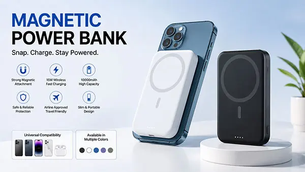 Magnetic Wireless Power Bank