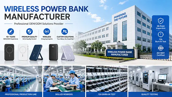 Fabricants de batteries externes magnétiques sans fil