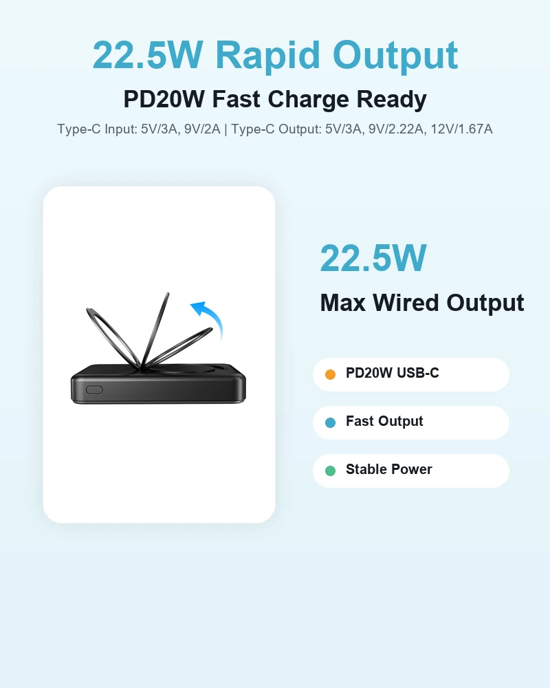 AJ05 Wireless Power Bank product details