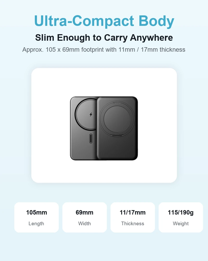 AJ05 Wireless Power Bank product details