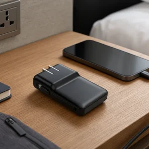 AC Plug Power Bank with Type-C Cable