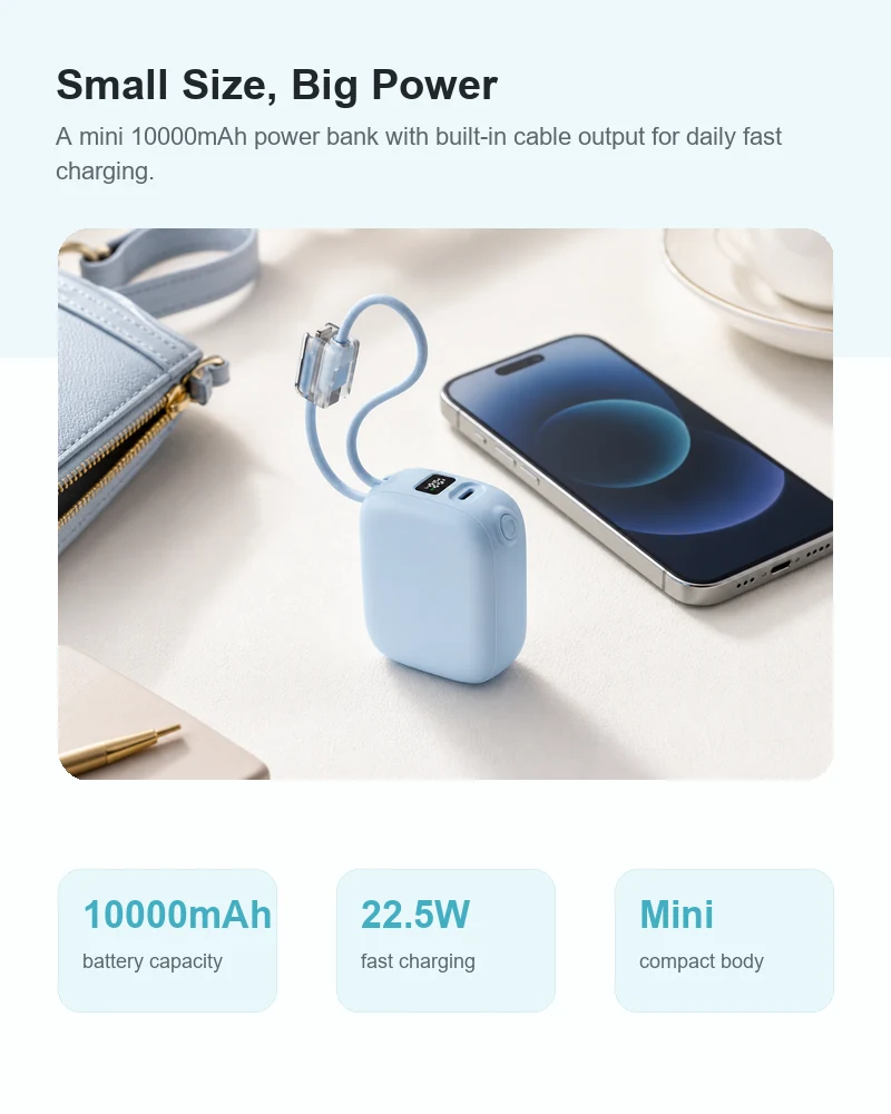 AJ41 triple cable power bank product overview