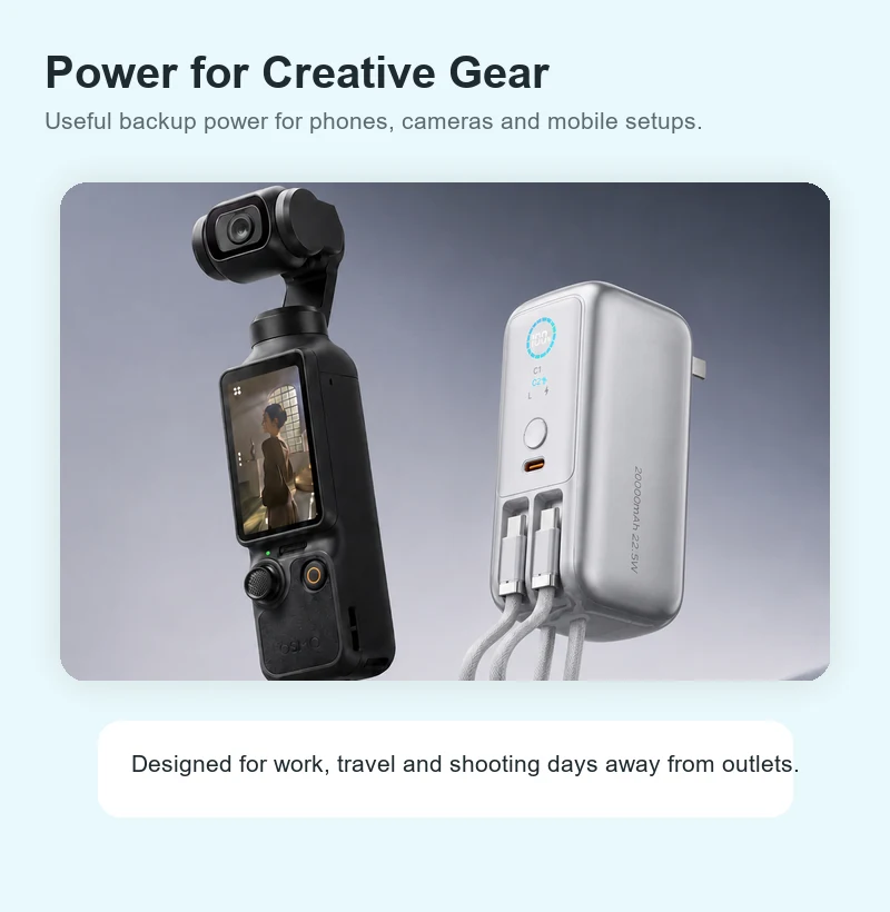 AJ45 dual built-in cable power bank product view