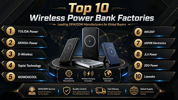 Top 10 Wireless Power Bank Factories in China