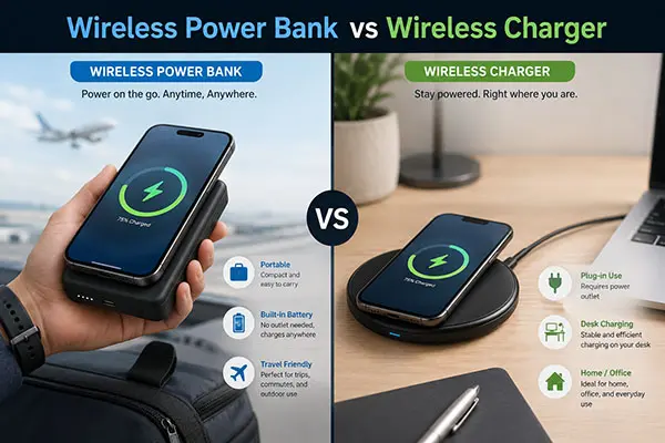 Wireless Power Bank vs Wireless Charger