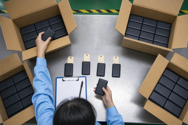 Random power bank samples selected from multiple shipping cartons for AQL inspection