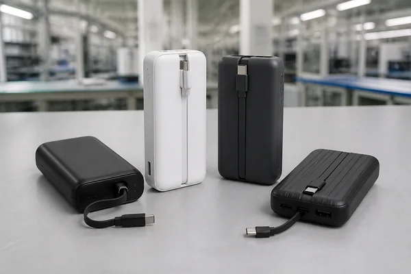 Built-in cable power bank models for OEM sourcing