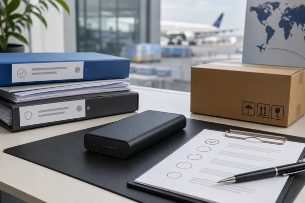 Power bank certification documents prepared for international shipping