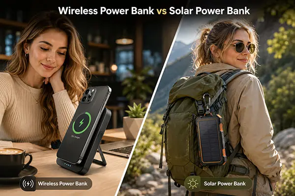 Wireless Power Bank vs Solar Power Bank