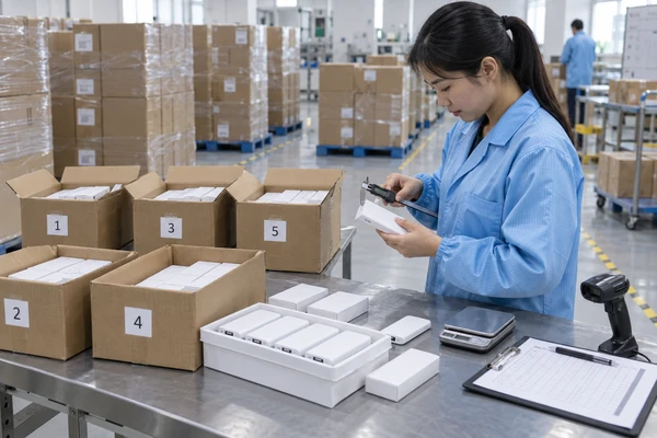 Random outgoing inspection of packed power banks using an AQL sampling plan